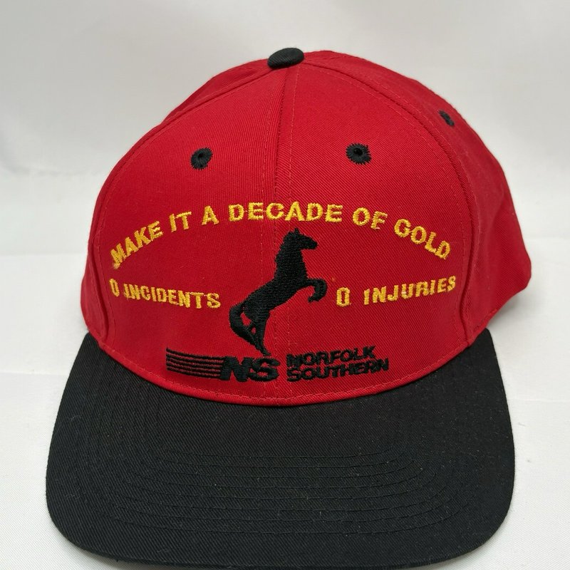 Vintage Norfolk Southern Safety Hat "Make It A Decade Of Gold" Snapback
