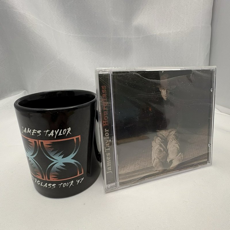 James Taylor Hourglass CD Sealed + 1997 Hourglass Tour Coffee Mug Lot