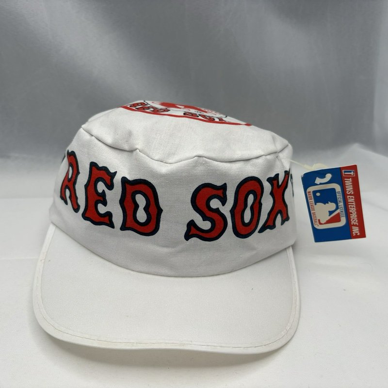Vintage Boston Red Sox Twins Enterprise MLB Painter Cap Hat NWT White NOS USA